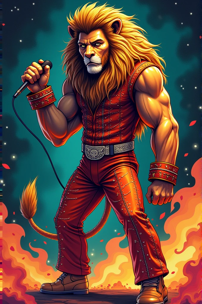 Elvis Presley Style lion