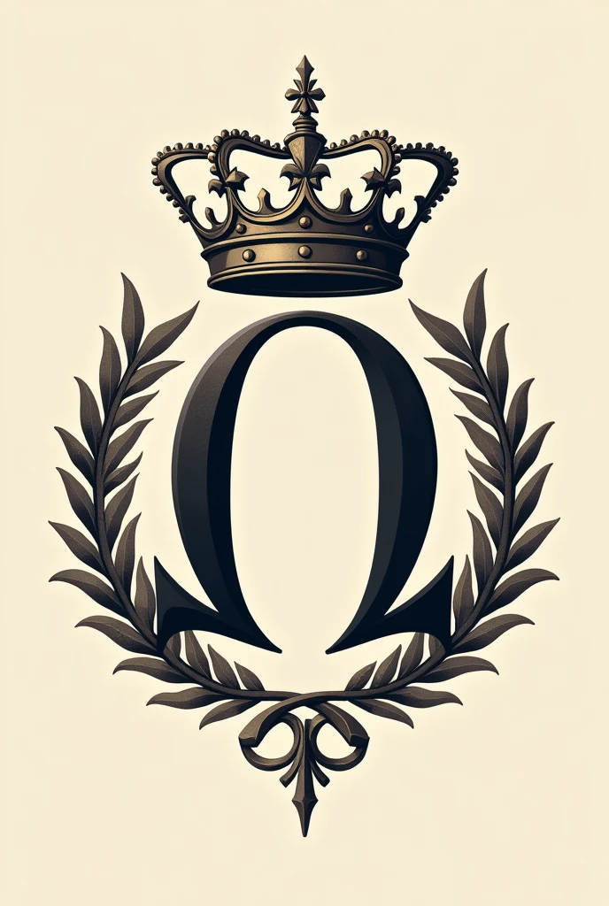 Simple omega symbol with a W in the middle and a crown on the side of the symbol