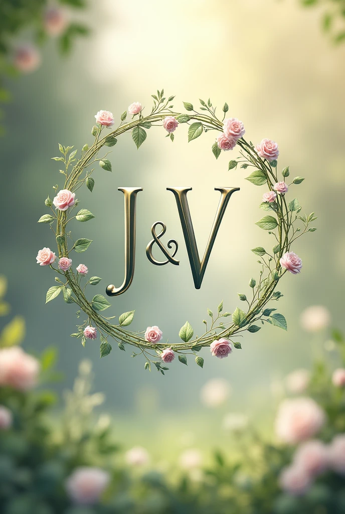 Initials J&V for wedding