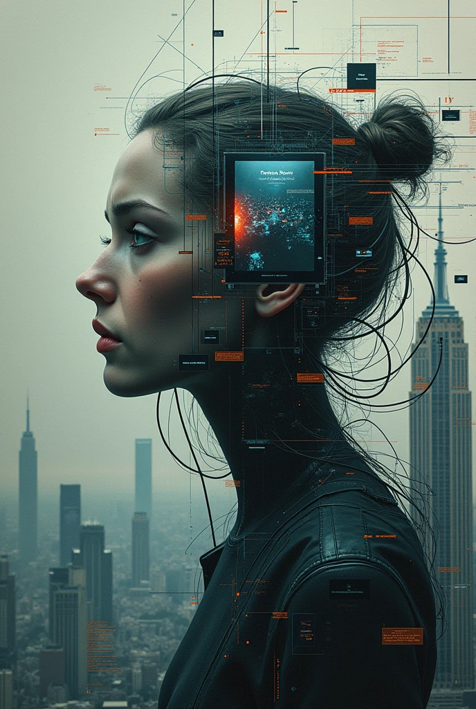 Cover for a documentary whose theme is “challenges faced by the use of technology today”