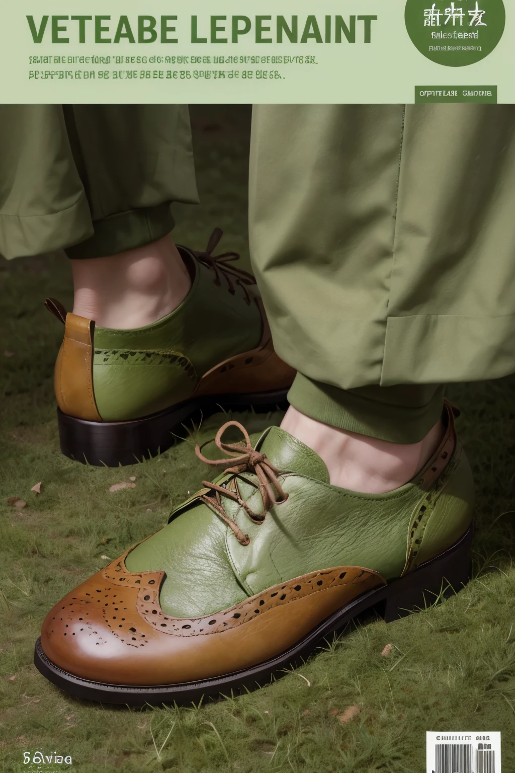 create an A4 cover for a word document for presenting a document on entrepreneurship of vegetable leather footwear made from cactus leather and elephant ear leaf leather. The cover must contain the company name "OPUNTIA" must have moss green tones,olive or mint and terracotta