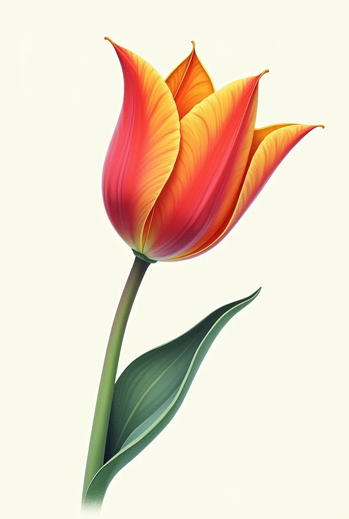 2D drawing of a P-shaped tulip