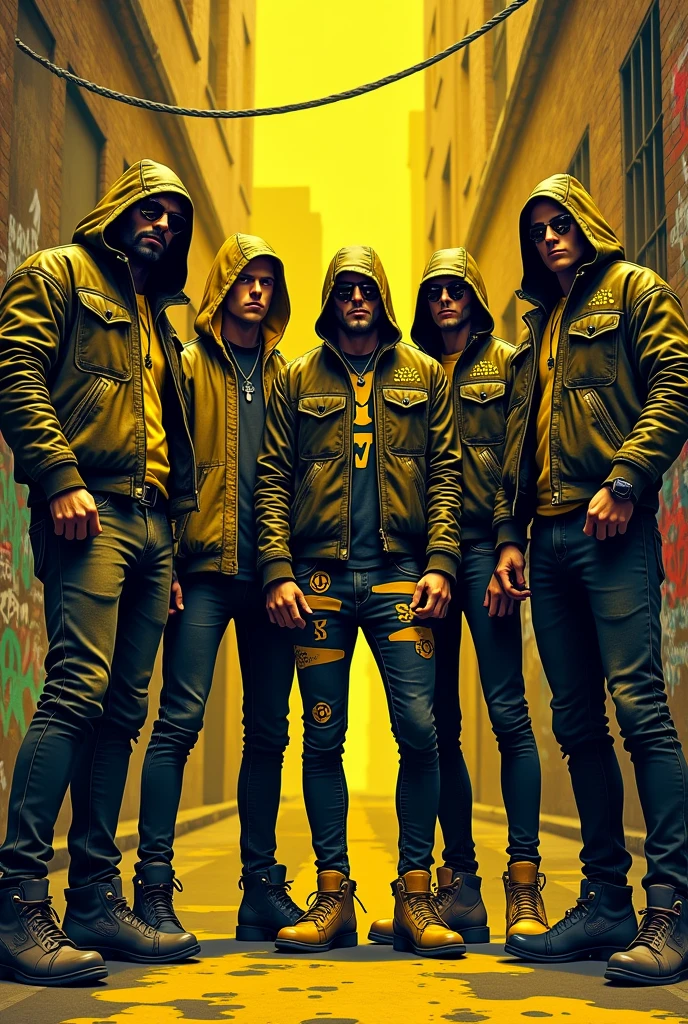 Yellow gang written BHS