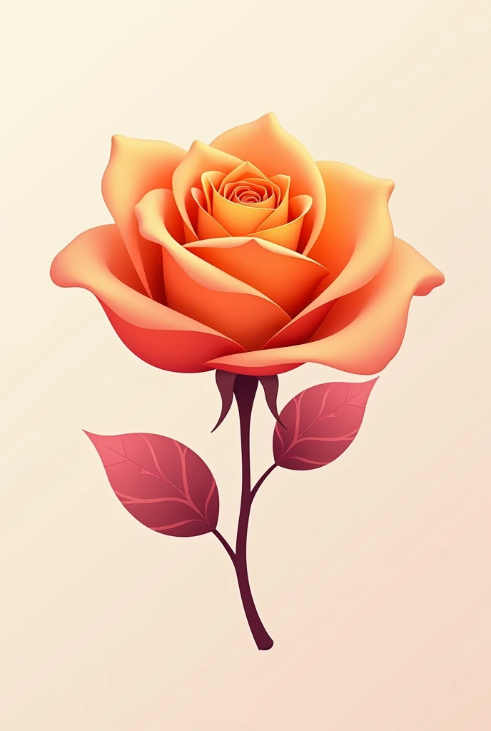 a logo of an orange rose with pink
