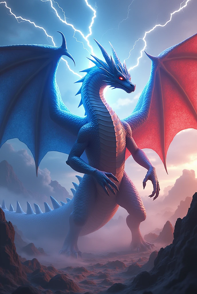 a fusion of Slifer the Sky Dragon+blue eyes white dragon
