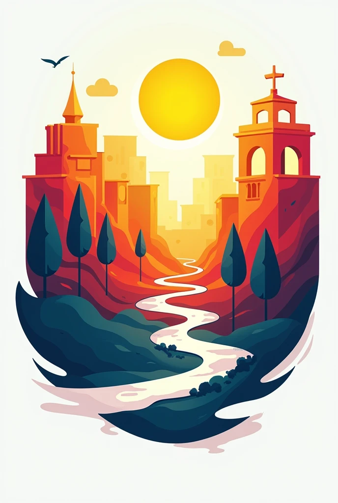 logo,sunlight up,art,campus,colour,illusion