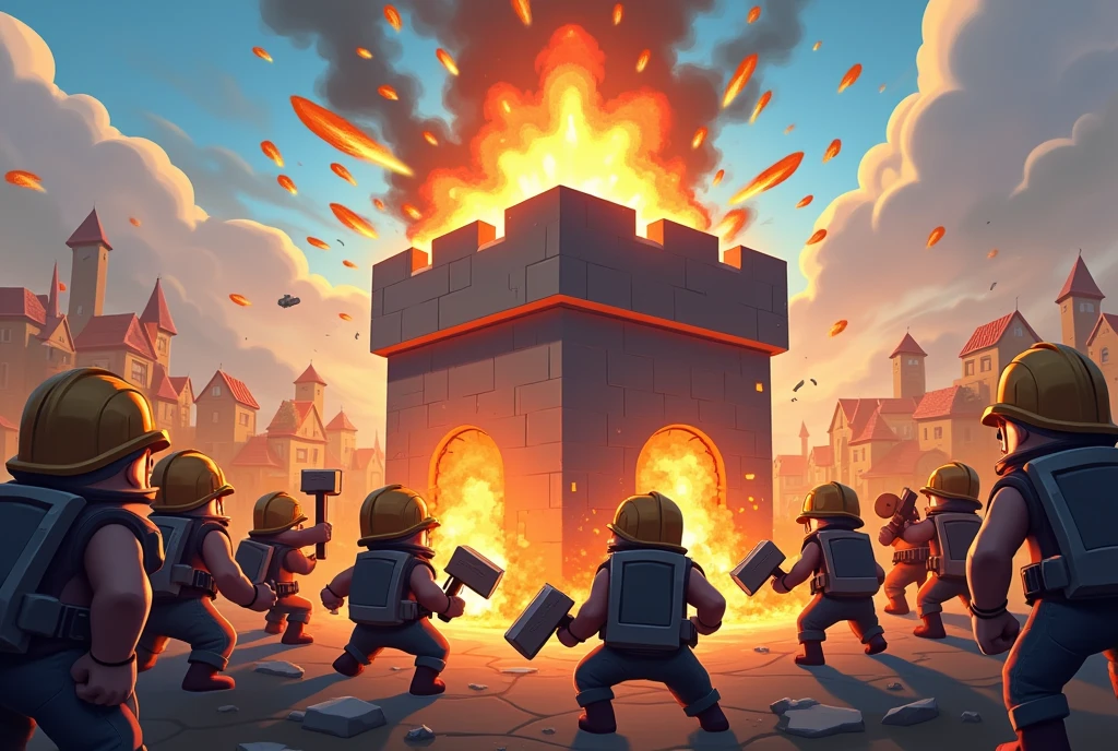 44 Miner troops attacked on townhall 7 in clash of clan games