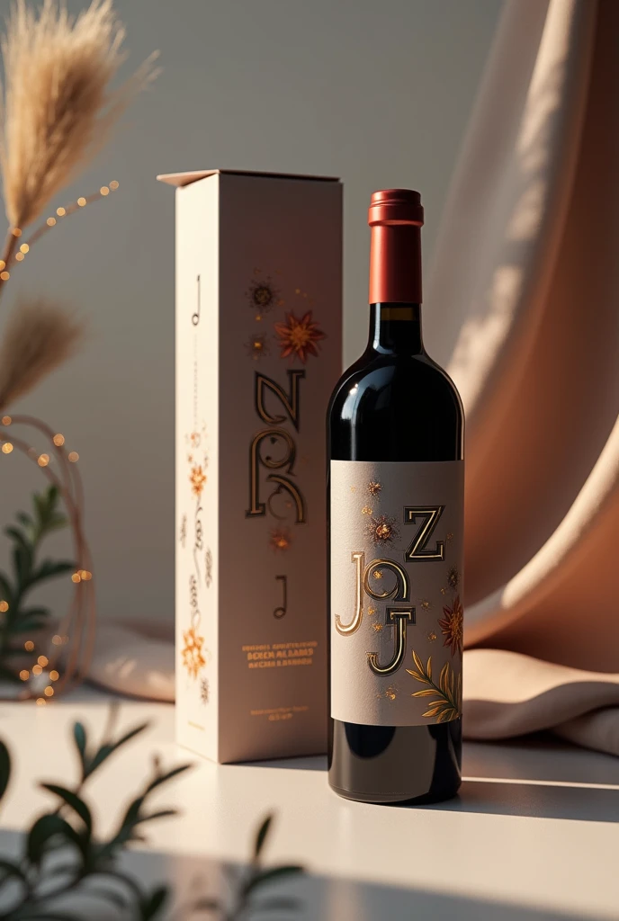 Image of a bottle and box of wine with the name JAZZGRAP