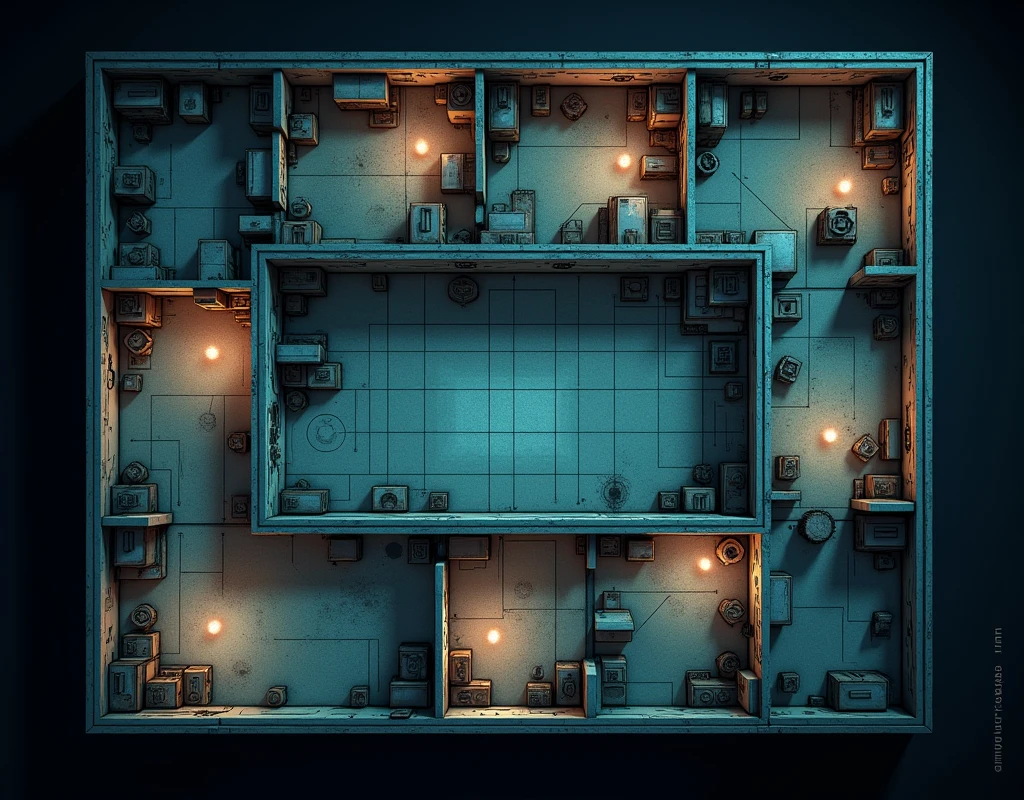 vampire the masquerade, map rpg, ((Map of the floor plan of a U-shaped, modern building, Hospita.)), game art, birdseye straight top-down shot from a drone, battlemap, current modern theme, seen from above, role-playing game, empty location, nighttime environment, (with realistic proportions and textures, intricate details, handdrawn, vibrant, cinematic lighting, masterpiece, 8k:1.2)