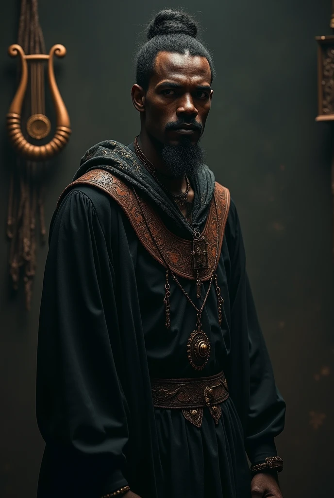 Exu 7 of the Lyre dark man with goatee