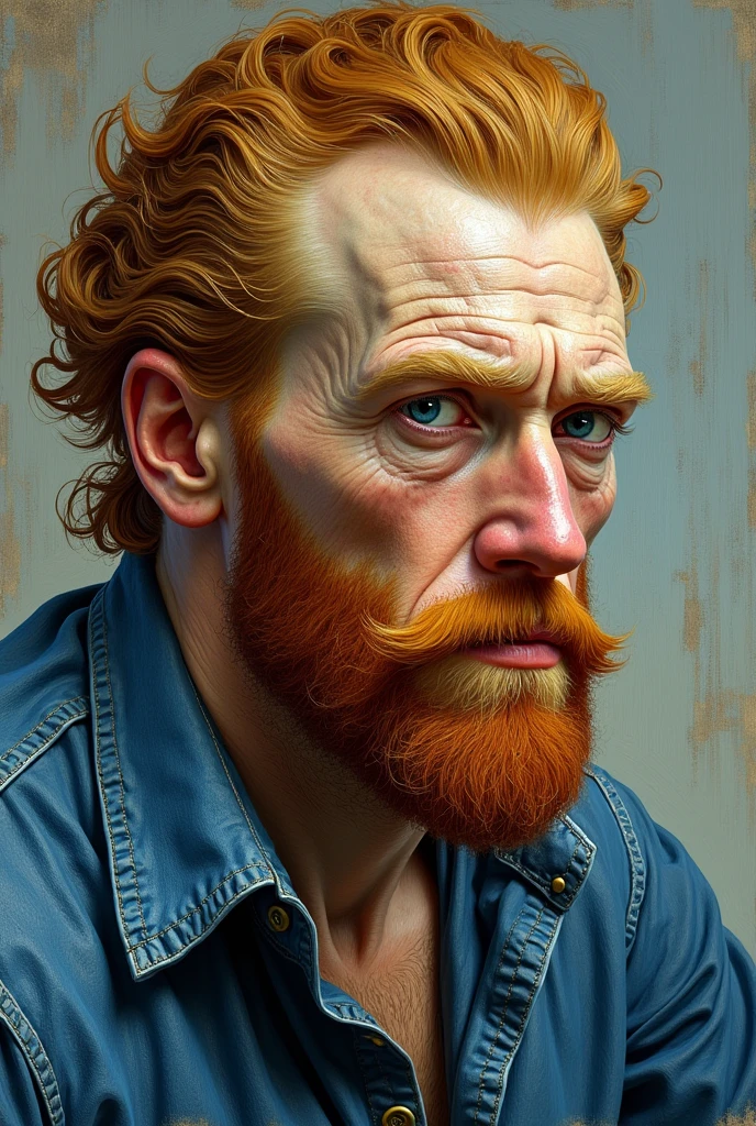 Create an extremely realistic image of what Vincent Van Gogh would look like