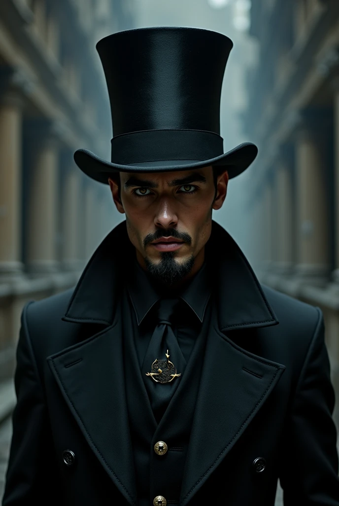 Exu 7 of the Lira dark man with goatee top hat