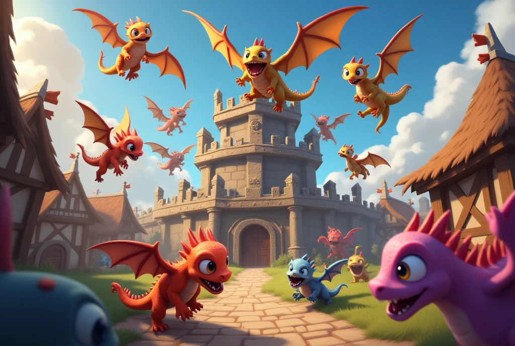 26 baby dragon troops attacked on townhall 7 in clash of clan games