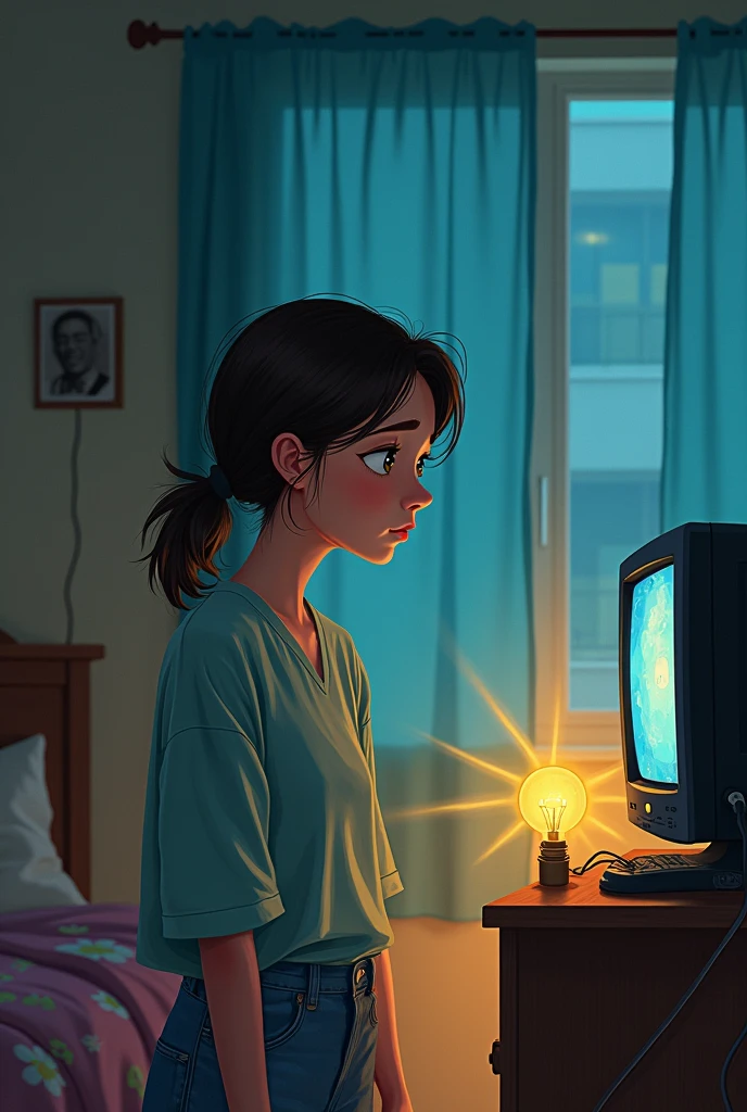 Sara goes up from the classroom, thoughtful. in his house, begins to observe how his family uses electricity without thinking: lights on all day, televisions that never turn off, and chargers connected without need.