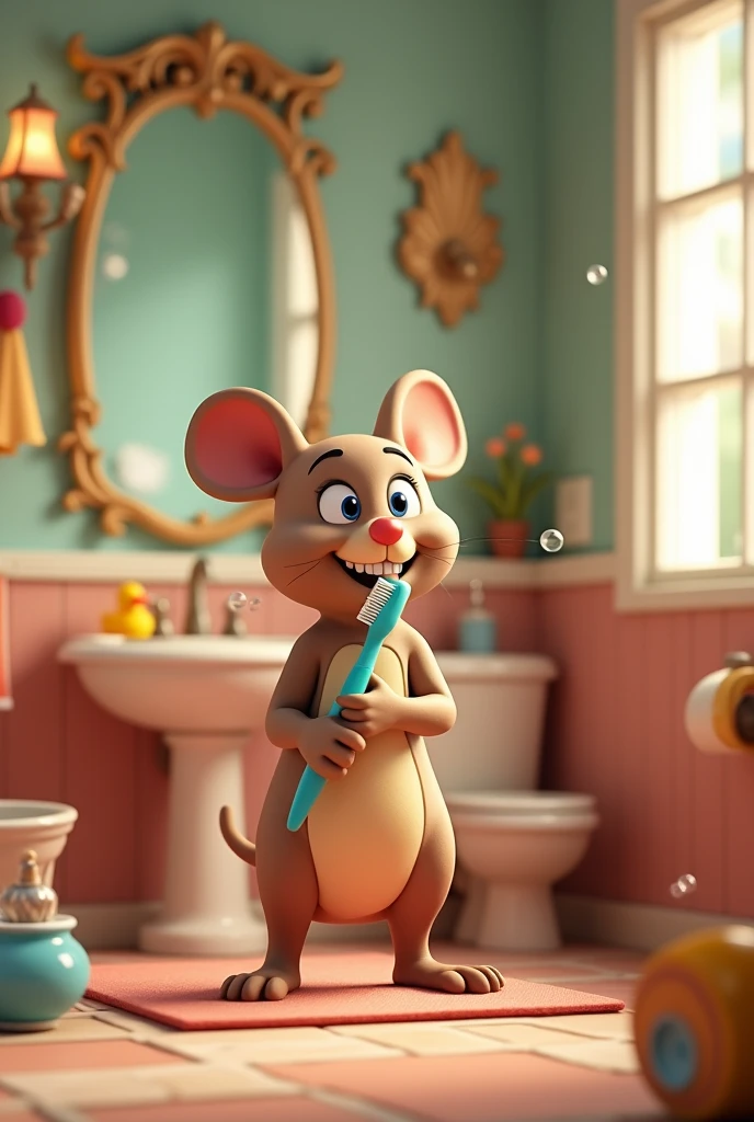Create a , brushing teeth, 3D Disney style

