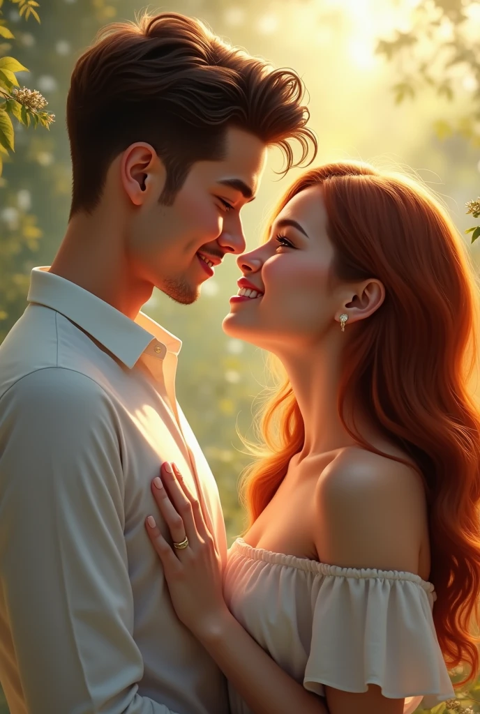 20 years old handsome man with his beautiful girlfriend