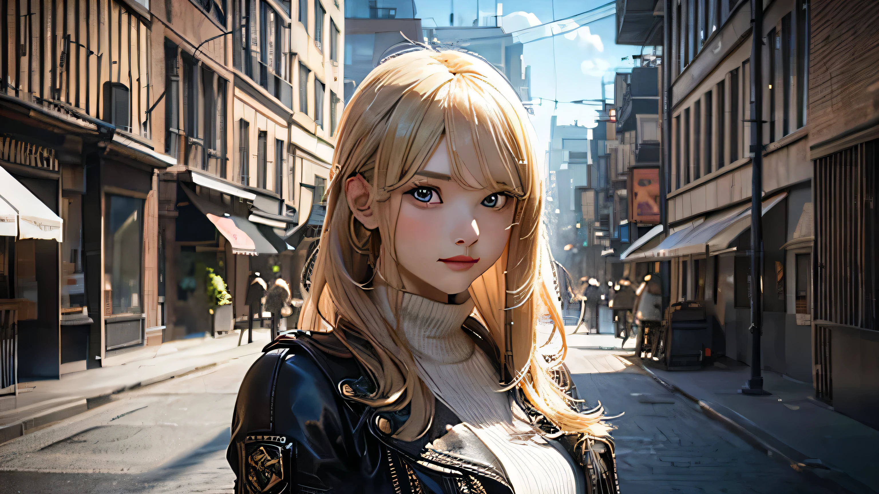 a blonde woman, with dieselpunk clothes, modelshoot style, (extremely detailed CG 8k wallpaper unit), photo of the most beautiful art in the world, majestic professional (photography by Steve McCurry), 8k uhd, dslr, soft lighting, high quality, film grain, Fujifilm XT3 sharp focus, f 5.6, high detail, sharp focus, dramatic, (wearing diselpunk clothing), (looking at the viewer:1.2), (natural light), (seductive)