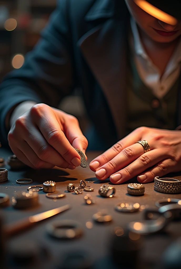 Hands Repairing and Making Rings , aretes