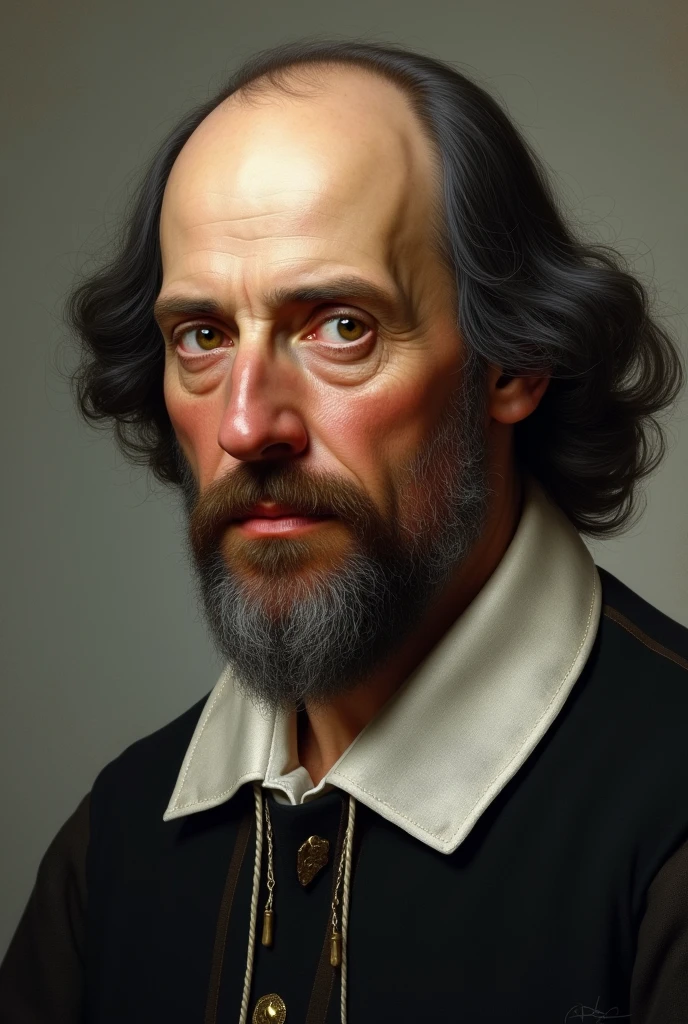 Create an extremely realistic image of what William Shakespeare would look like