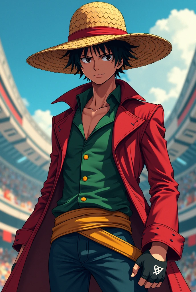 valorant agent deadlock with a luffy straw hat on