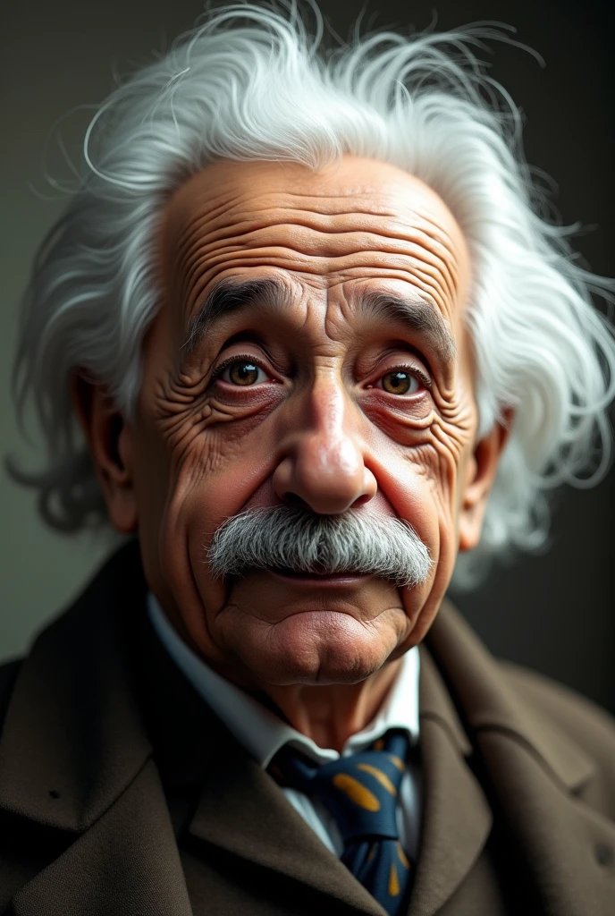 Create an extremely realistic image of what Albert Einstein would look like
