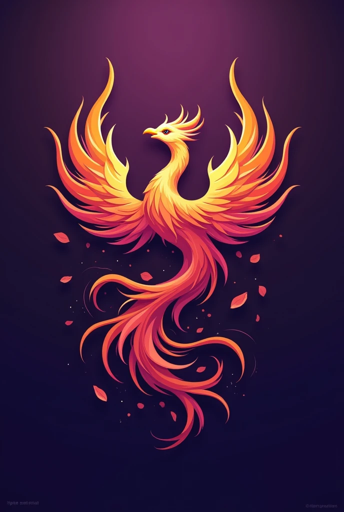 Create a logo with the word in mind "Lessan", the color purple and a phoenix