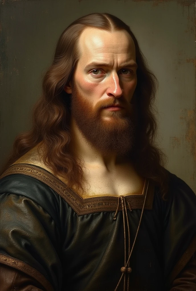 Create an extremely realistic image of what Leonardo DaVinci would look like