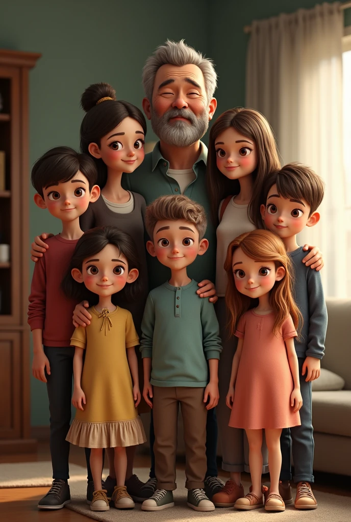 A dad with three daughters and five brother