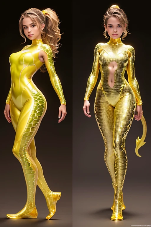 A sexy young 13-yr old european charming girl Full body detailed anatomy, perfect face details,((brown skin tone texture)) ( tomboyish ponytail hair cut styles), (( wearing illuminating a reptile suit head band))( having a long reptile tail)(( wearing transparent illuminating reptile suit costume sexy full body detailed anatomy )), wearing illuminating transparent two piece reptile suit details on skin, wearing slimy reptile suit like skin texture body, lifting up plump pussy , wavy short illuminating gold, pink, yellow & green gemstone hairstyles from the flow water, ((having frog suit instead of feet))( reptile ears))(reptile suit skin arms, torso, bottom, face, neck, shoulder & legs))((showing face near camera)) (accurate details of hands & fingers)) Exposed hard big errect nipples, open legs squat position, exposed pussy line, exposed panties, exposed pussyline, smiling with teeth exposed. Sparkling gray eyes, charms, face details & fucos skin tone texture, swimming under the atmosphere swamps area creating air bubles with captivating different lighting effects around the background, showing , fish, turtle, reptiles, bubbles of air for accurate background masterpiece ((with illuminating transparent gold crystal gemstone reptile suit like scales skin textured all over her body)) ((with gills))((holding illuminating a treasure spear)) full details of accessories and props))swimming with ocean current waves under the sea,( many different perspective view character profile, front view, side view, rear view, of same face & clothing girls posing angle))(( perfect details of reptile suit body and reptile feet and arms anantomy))