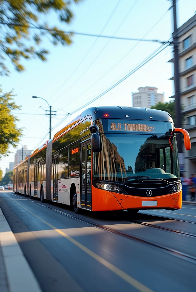 articulated bus from santos sp