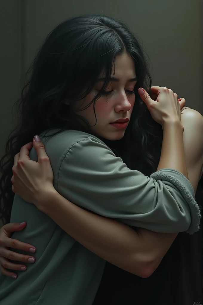Hugging a deceased person