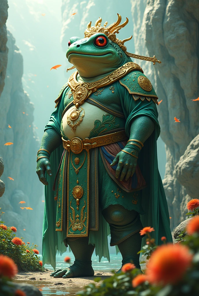 
Disclaimer: The Heing Ang era is a fictional creation and has no set of established rules.. This guide is based on common elements of mythology and fantasy., and in some interpretations of the Heing Ang era that I found. Feel free to adapt and expand according to your vision..
1. Understanding the Heing Ang Era:
 * Search in depth: Discover the unique characteristics of the Heing Ang era. What are the technologies, By magic, society and the creatures present?
 * Define the role of the frog: What will be the role of the emperor frog in this society?? Will be a spiritual leader, a political ruler, or something else?
2. Design do Sapo:
 * Physical appearance:
   * tamanho: The frog will be giant, human-sized, or greater?
   * Farbe: What colors symbolize power and royalty in the Heing Ang era?
   * Unique features: Luminous warts, Multiple Eyes, or other characteristics that make it distinct.
 * clothes:
   * Farbeoas e joias: Create adornments that reflect the culture and materials of the era.
   * mantea: A long, ornate cloak can add an air of majesty.
   * armour: If the frog is a warrior, consider light and flexible armor.
3. Abilities and Powers:
 * magie:
   * Water manipulation: rains, floods, shield creation.
   * healing: The ability to heal injuries and illnesses.
   * telepatia: Communication with other beings.
 * physiology:
   * Giant leaps: Ideal for a leader who needs to move quickly.
   * night vision: To watch over his subjects at night.
   * Tough skin: Protection against attacks.
4. History and Personality:
 * origin: How the frog became emperor? He was chosen by the gods, or conquered the throne?
 * Personalidade: He will be a just and benevolent ruler, or cruel and tyrannical?
 * Relations: Who are your most powerful allies and enemies??
5. Symbols and Iconography:
 * Personal symbol: An object or animal that represents the emperor and his power.
 * flag: A design that combines visual elements 