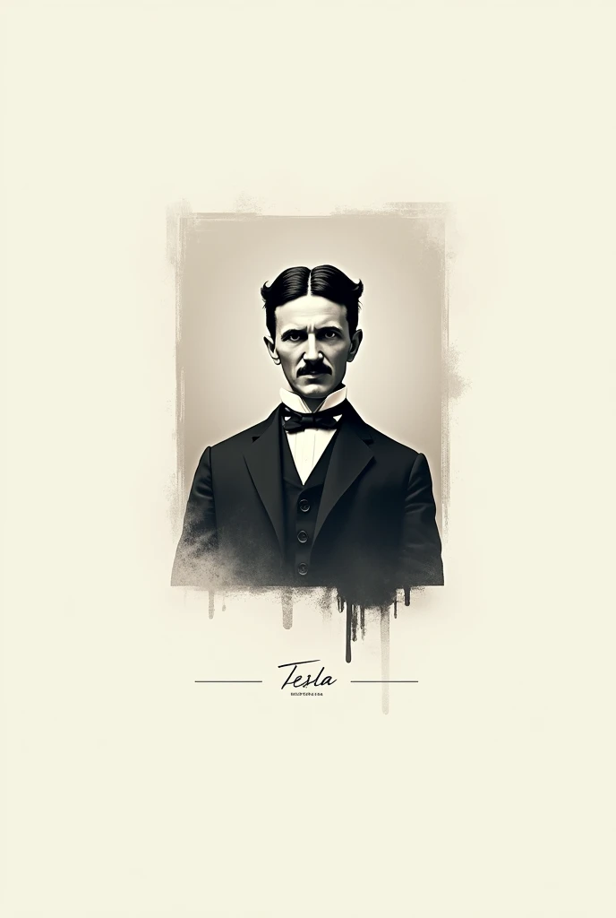 Minimalist square image Nikola Tesla