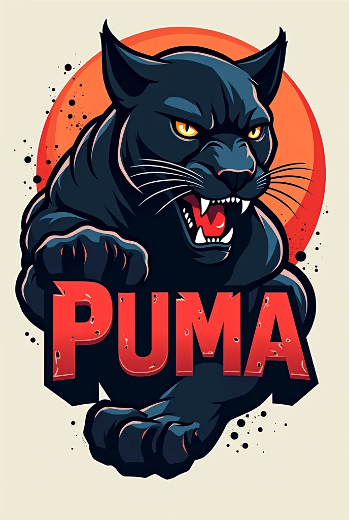 Logo for a puma cap together with a phrase that says "With its own roar"
