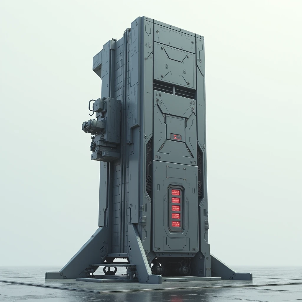 Make a machine that needs 4 access cards without image background 