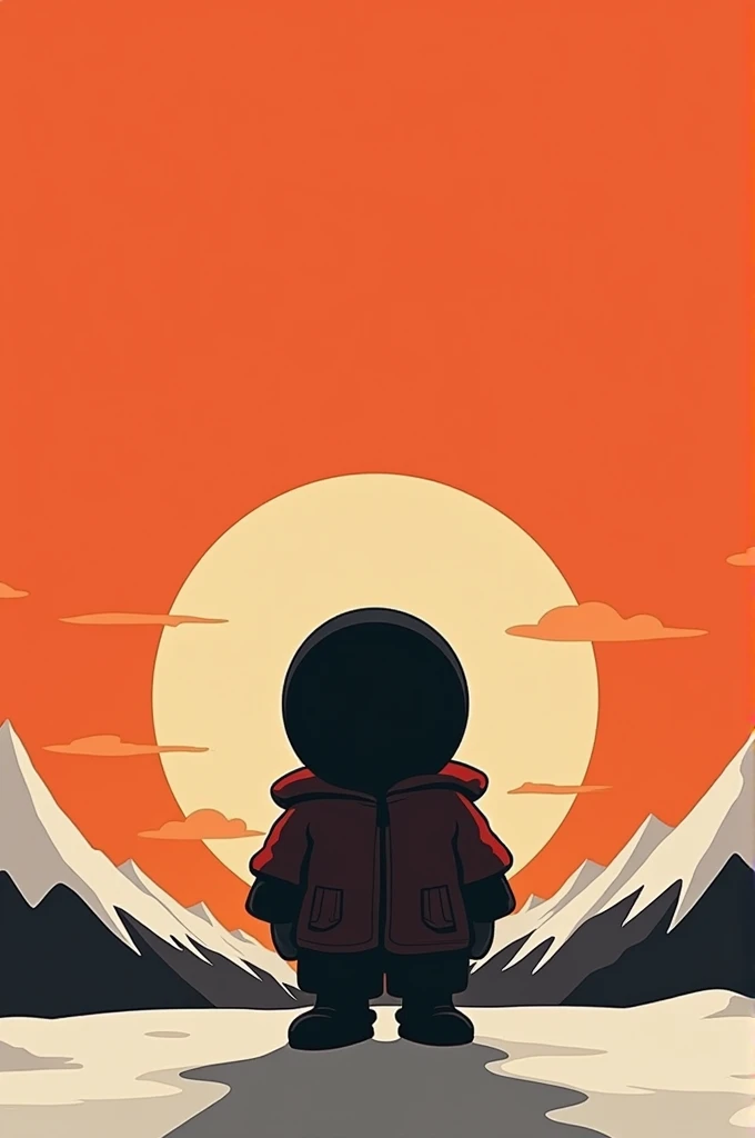 Black white red orange south park Cartman mishi Rick AND morty minimalista aestetic 