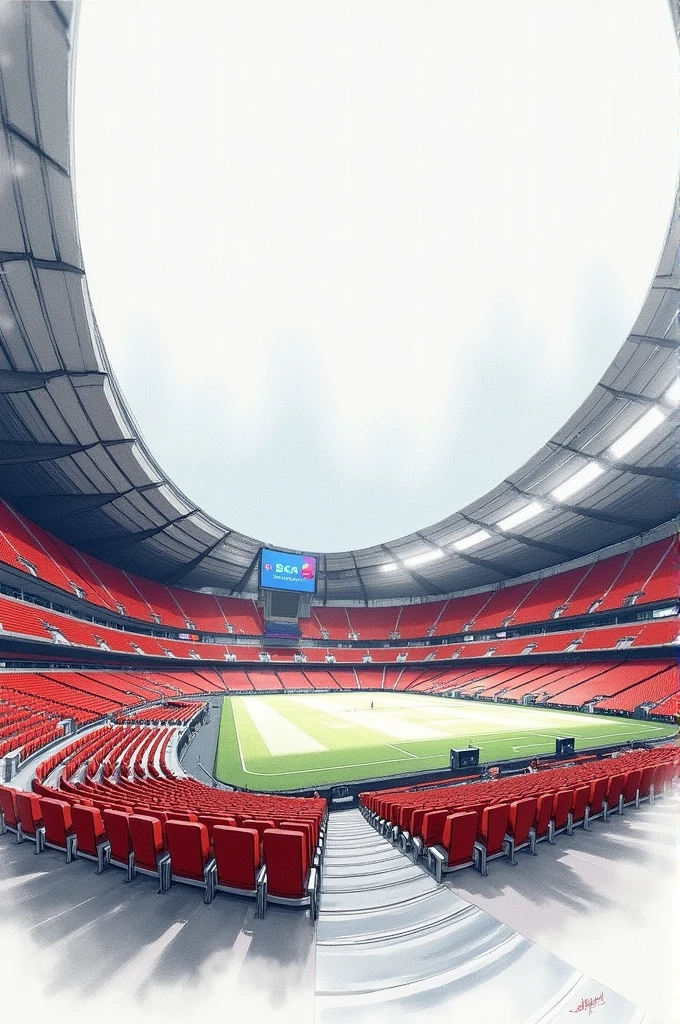I want a high resolution poster of 1000 x 1000 px Canada Stadium in drawing