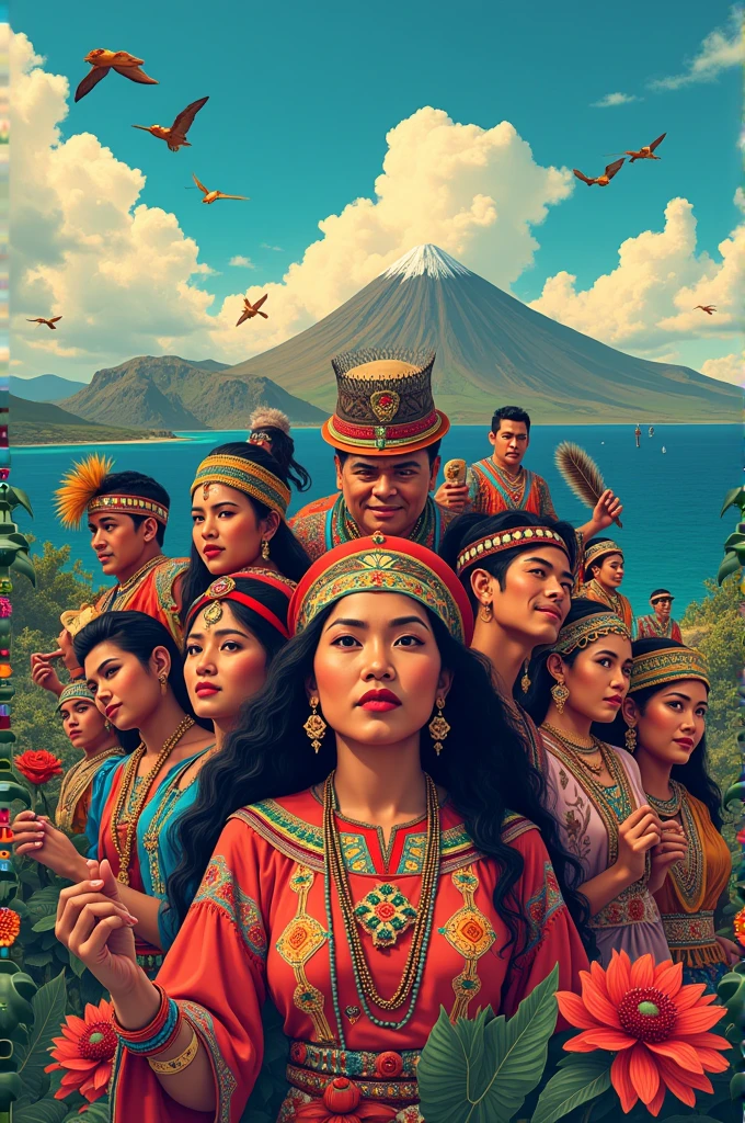 A poster of Peru's cultural diversity