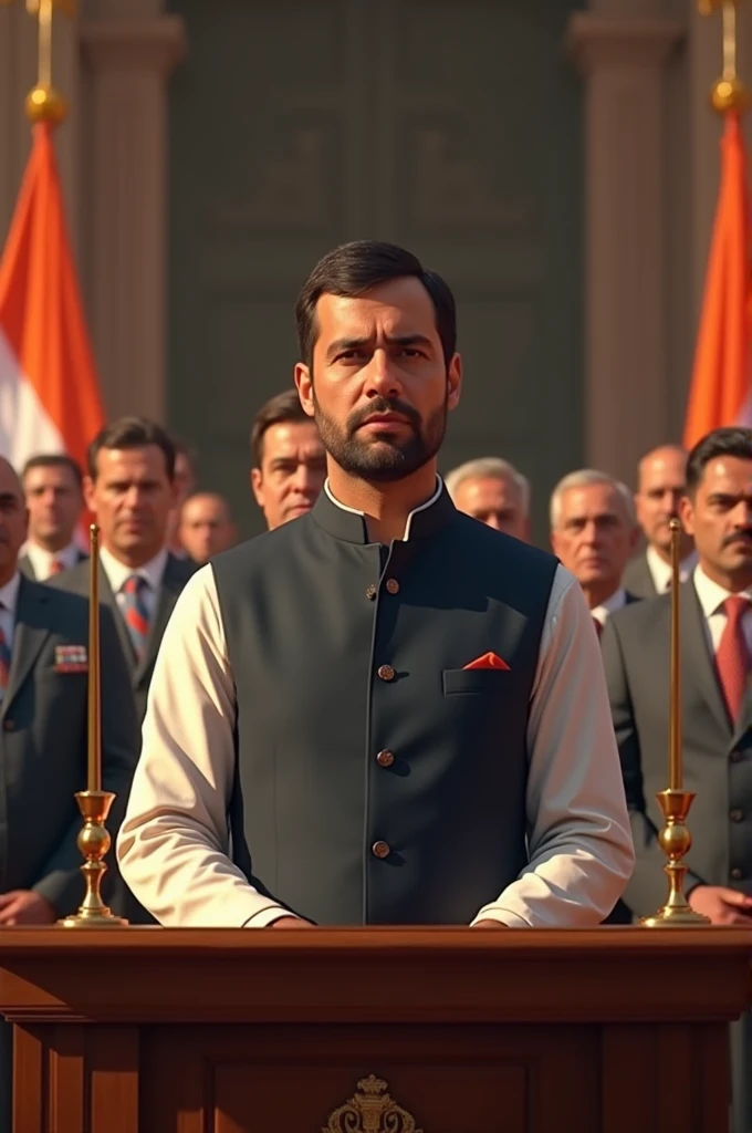 Rahul gandi taking oth as pm of Indian in parliament 