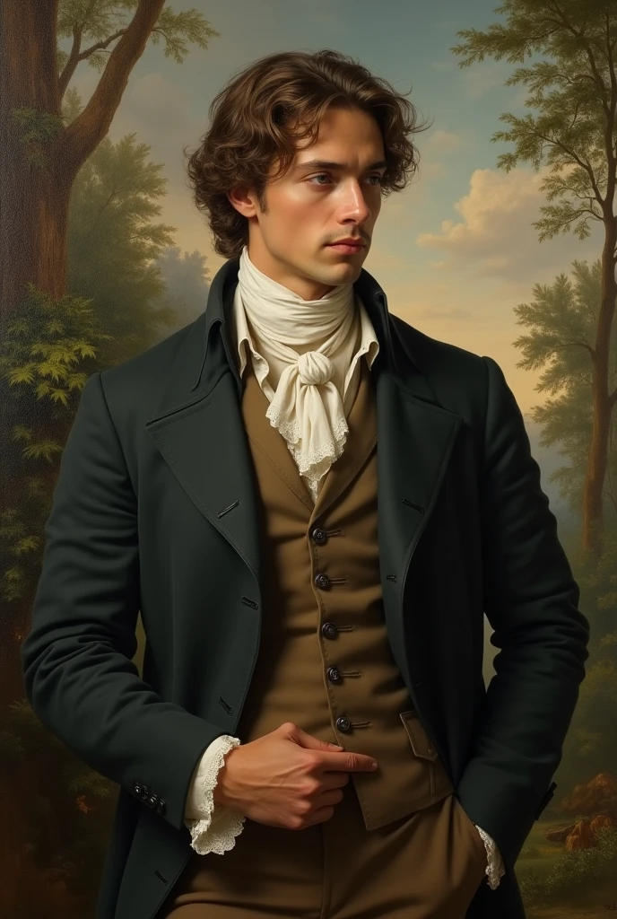 a painting of a gentleman from the European Romantic period


