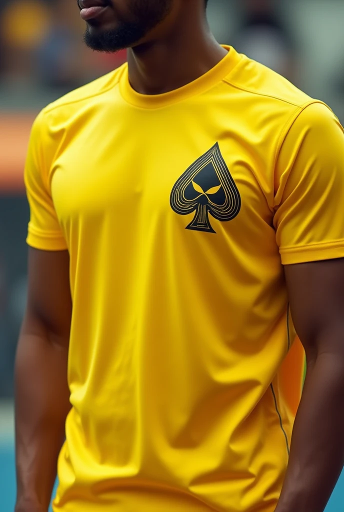 Create yellow shirt with Ace logo 