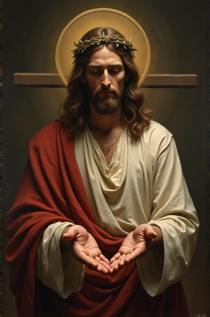 Jesus with pierced hands