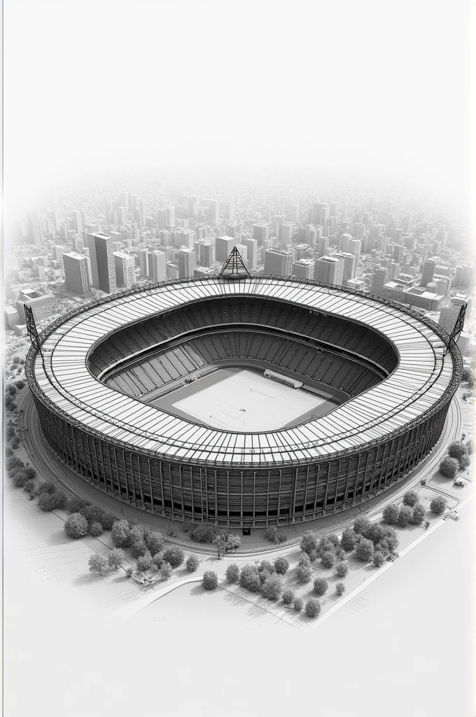 I want a high resolution poster of 1000 x 1000 px Canada Stadium in drawing