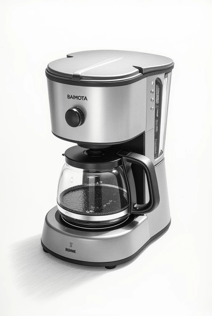 You could generate a pencil drawing image of a coffee maker by handling shadows