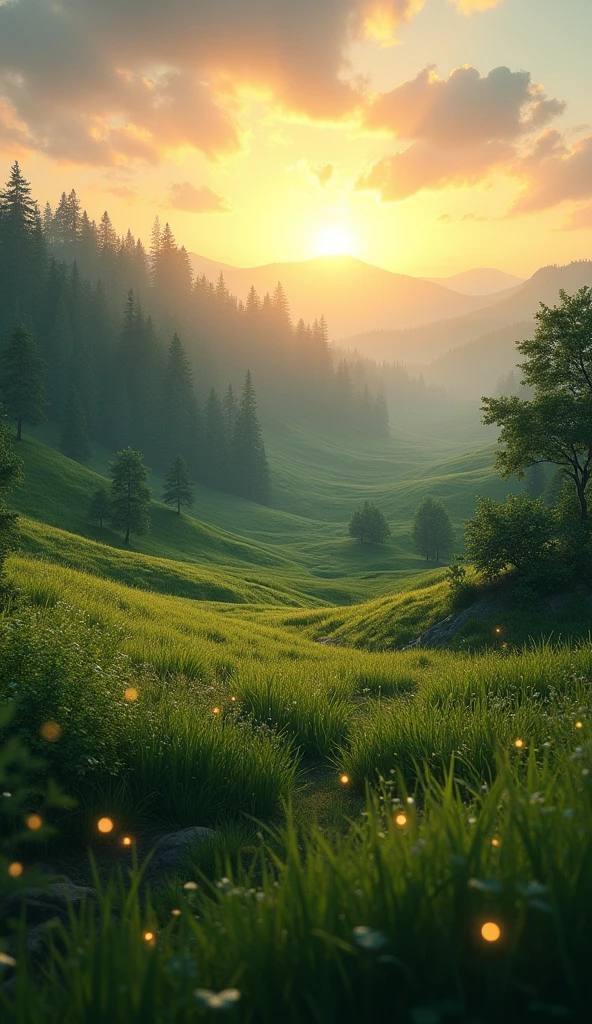 evening nature Earth grassland forest