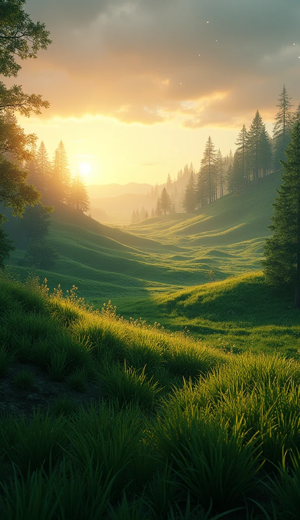 evening　nature　Earth　grassland　forest