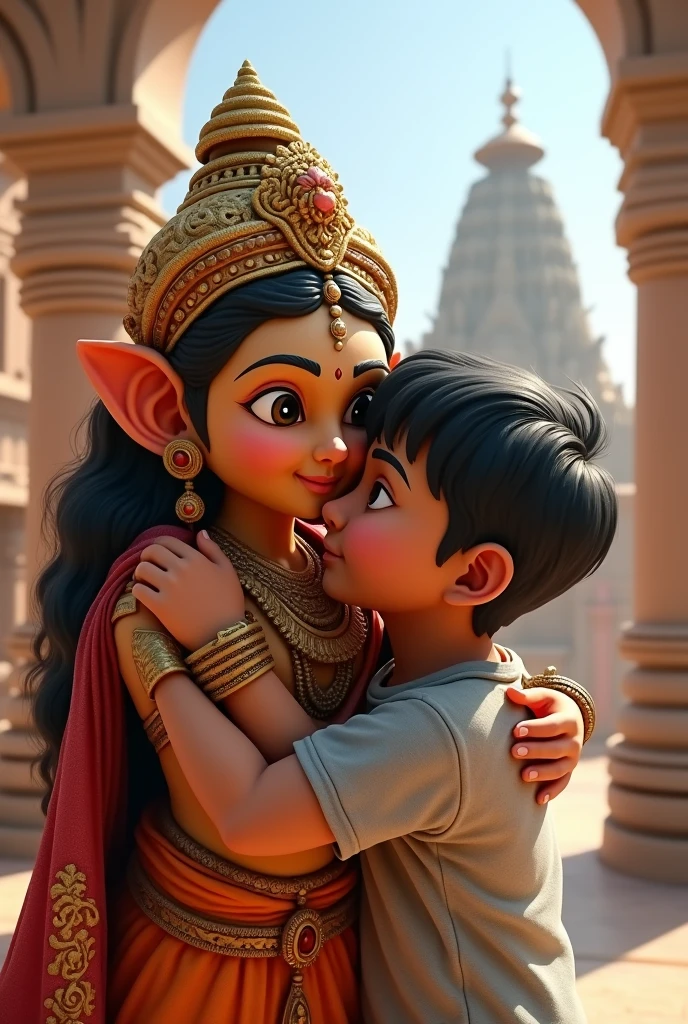 A ankit name t shirt boy huged lord jagannath puri god