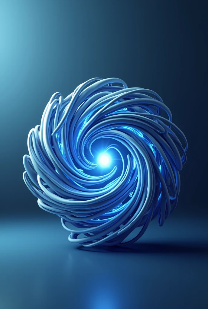 Logo for AI with lots of curved lines orbiting