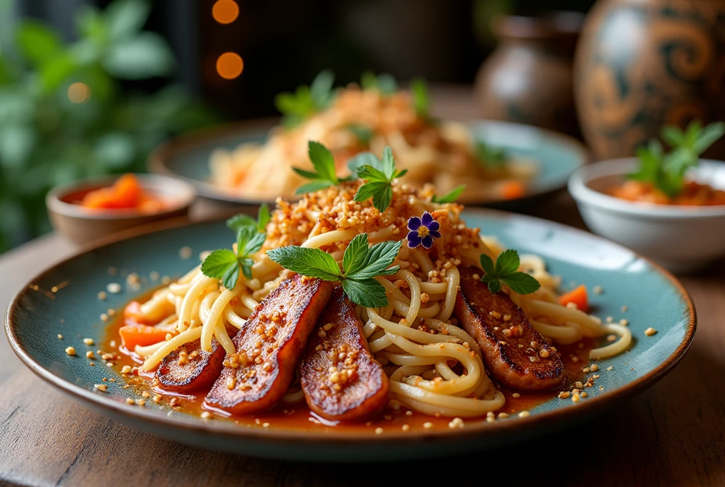 Asian cuisine dishes