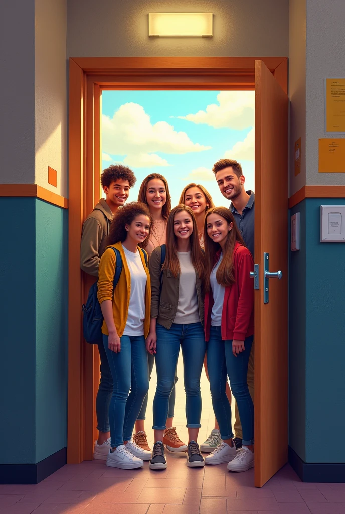 Create a classroom door design for high school seniors
